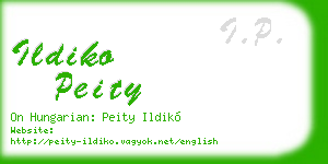 ildiko peity business card