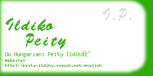 ildiko peity business card